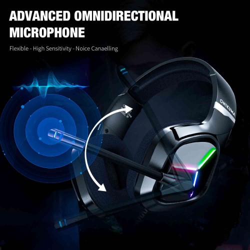 Навушники ONIKUMA Gaming with Blue LED X9 black