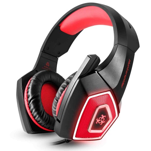 Навушники Hunterspider Gaming with LED V1 black-red