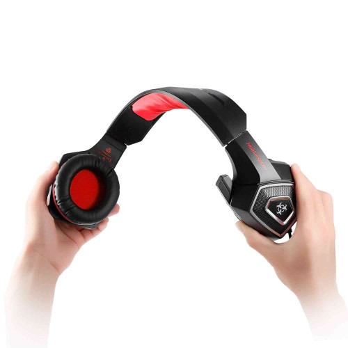 Навушники Hunterspider Gaming with LED V1 black-red