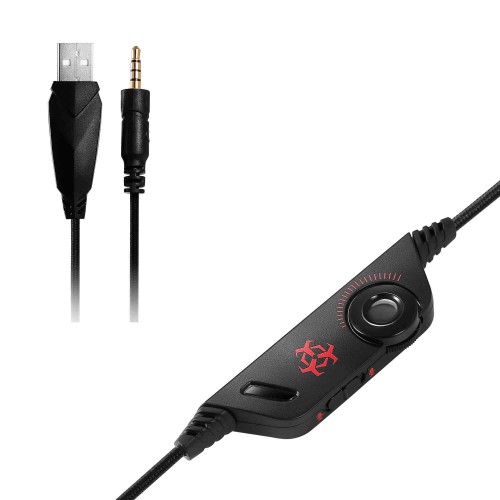 Навушники Hunterspider Gaming with LED V1 black-red