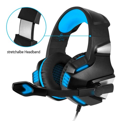 Навушники Hunterspider Gaming with LED V3 black-blue
