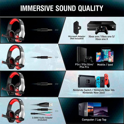 Навушники Hunterspider Gaming with LED V4 silver