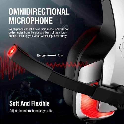 Навушники Hunterspider Gaming with LED V4 silver