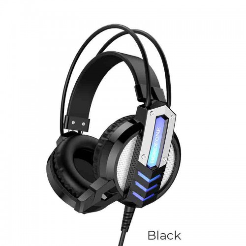 Навушники BOROFONE gaming fun LED Hi-Res BO100 black