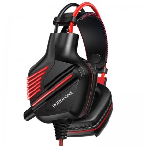 Навушники BOROFONE Gaming LED Racing headphones Hi-Res BO101 black-red