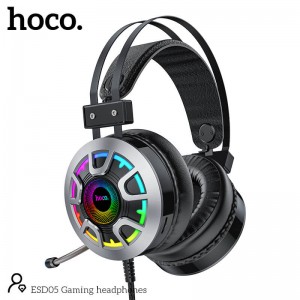 Навушники Hoco Gaming LED headphones Hi-Res ESD05 black