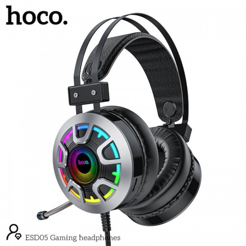 Навушники Hoco Gaming LED headphones Hi-Res ESD05 black