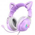 Навушники ONIKUMA Gaming CAT with LED X11 purple
