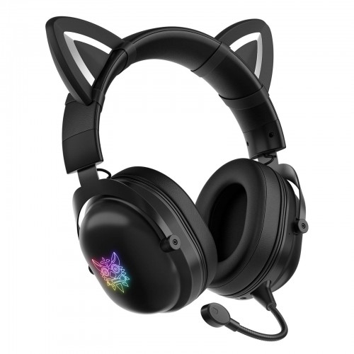 Навушники ONIKUMA Bluetooth Gaming CAT with LED B100 (B20) |BT5.0, 15-22h| pink