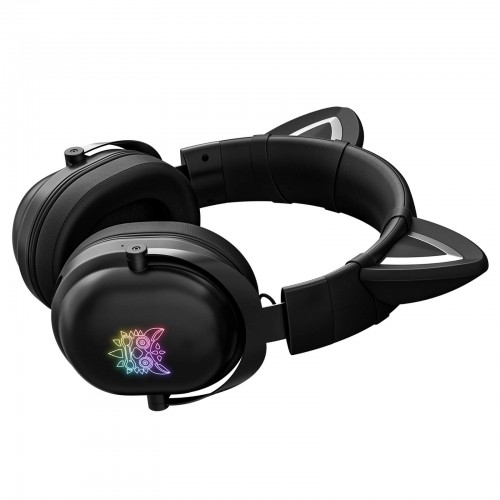 Навушники ONIKUMA Bluetooth Gaming CAT with LED B100 (B20) |BT5.0, 15-22h| pink