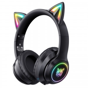 Навушники ONIKUMA Bluetooth Gaming CAT with LED B90 black