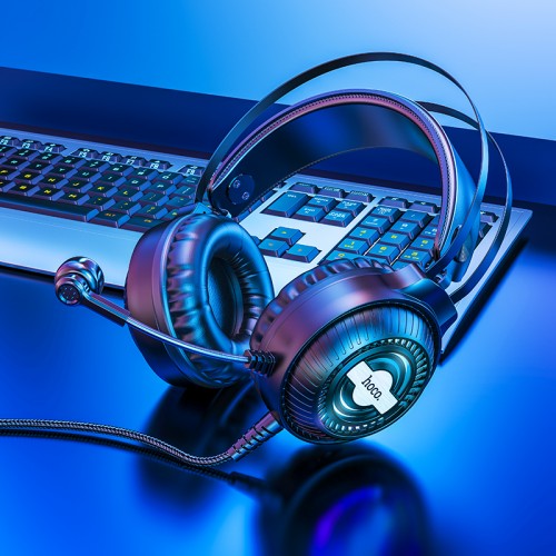 Навушники HOCO Streamer gaming headphones LED W101 black