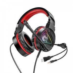 Навушники Hoco Drift Gaming headphones W104 black-red