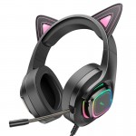 Навушники HOCO Cute cat luminous cat ear gaming headphones W107 phantom