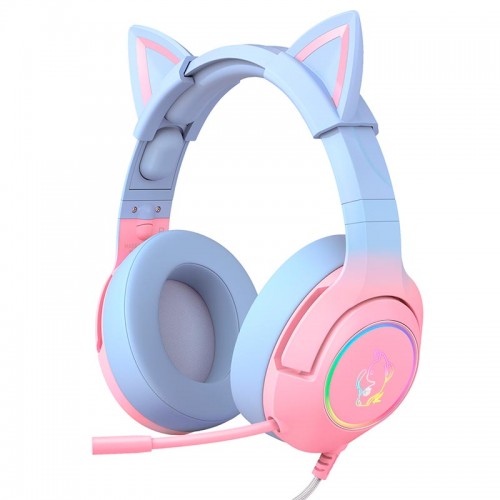 Навушники ONIKUMA Gaming CAT Gradient with RGB K9 |7.1| pink&blue