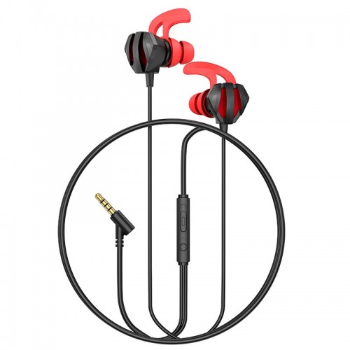 Навушники Hoco Sharp Wire control gaming earphones with microphone M105 |HD Mic, Hi-Fi| black
