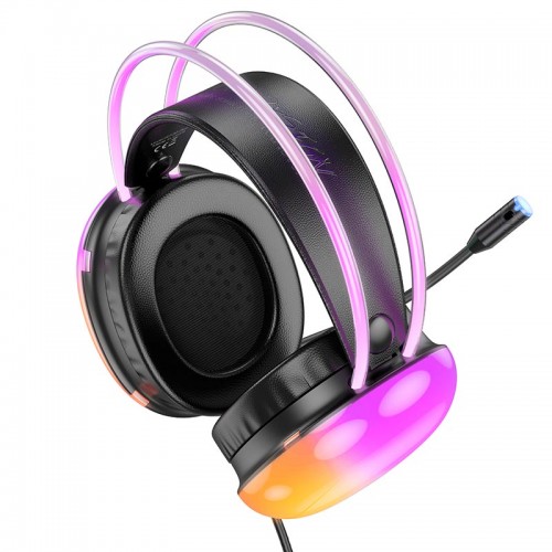 Навушники Hoco rich channel gaming headphones RGB W109 Plus |USB7.1, 2m| black
