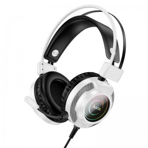 Навушники HOCO Resource gaming headphones W110 |USB+AUX| white