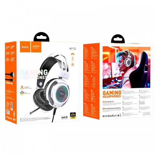 Навушники HOCO Resource gaming headphones W110 |USB+AUX| black