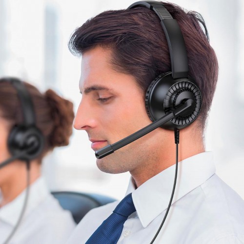 Навушники HOCO Pure headphones W112 |Omnidirectional microphone| black