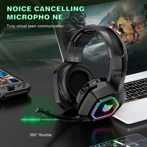 Наушники Onikuma Headset Headworn B100 |BT5.3/2.4G, Type-C, PS4/PS5/PC/Mac/iOS/Android, RGB|