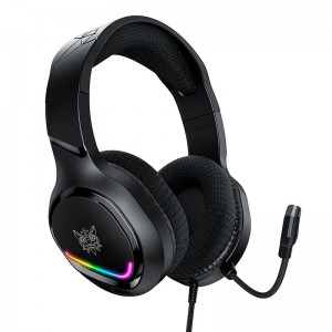 Навушники Onikuma Wired Headphone with RGB Colorful Lighting Surround Sound Over-Ear X31 |USB+3.5mm, RGB| black