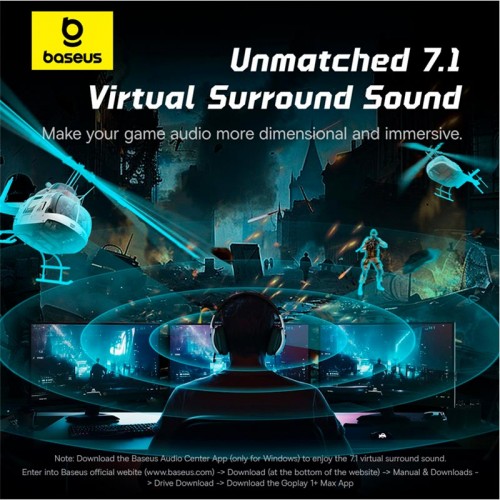 Наушники Baseus GoPlay 1+ Max Gaming Wired Headphones |7.1 VSS|