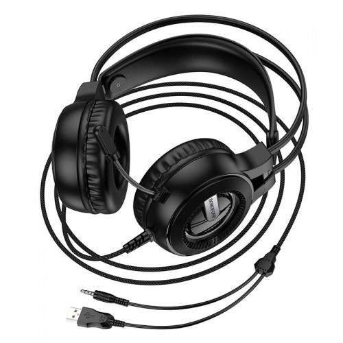 Навушники BOROFONE Eminent gaming headphones BO111 |USB+3.5mm, RGB| black