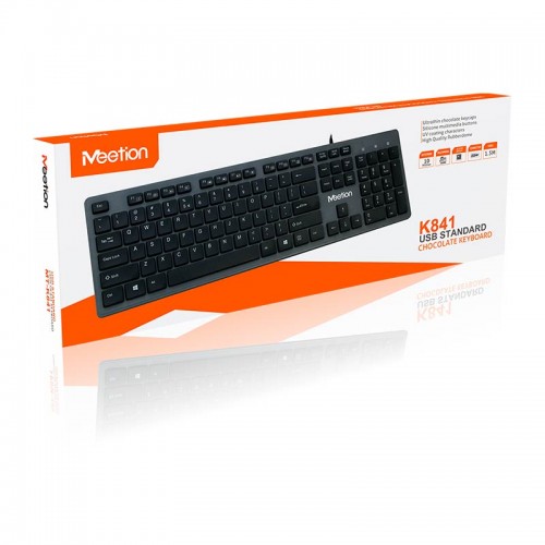 Клавіатура Meetion USB Standard Chocolate Ultrathin Keyboard K841 |Ukr/RU/EN| black