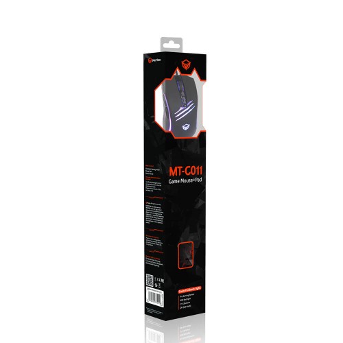 Ігровий набір Meetion MT-CO11 2 в 1 Миша Килимок Black
