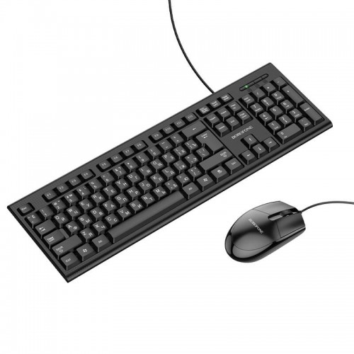 Набір office Combo BOROFONE Business keyboard and mouse set BG6 (Keyboard RU/ENG розкладка / Mouse) black