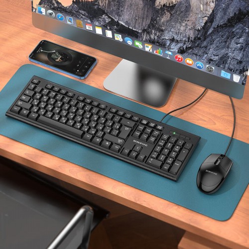 Набір office Combo BOROFONE Business keyboard and mouse set BG6 (Keyboard RU/ENG розкладка / Mouse) black