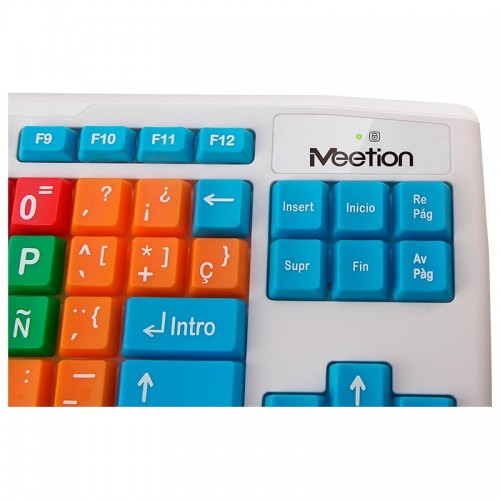 Клавіатура MEETION 2.4 G Kids wireless Keyboard WK800 |RU/EN Layout| white