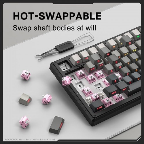 Клавиатура Onikuma (2.4G+Bluetooth+wired) With RGB Mechanical Keyboard 82 Keys G83 |ENG Layouts| black