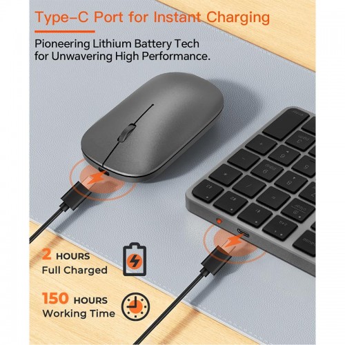 Набір Meetion Wireless Combo ikey C230 2-in-1 (keyboard+mouse) |BT/2.4G| (UA/ru/EN Layouts) black