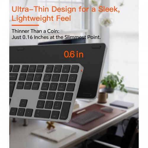 Набір Meetion Wireless Combo ikey C230 2-in-1 (keyboard+mouse) |BT/2.4G| (UA/ru/EN Layouts) silver