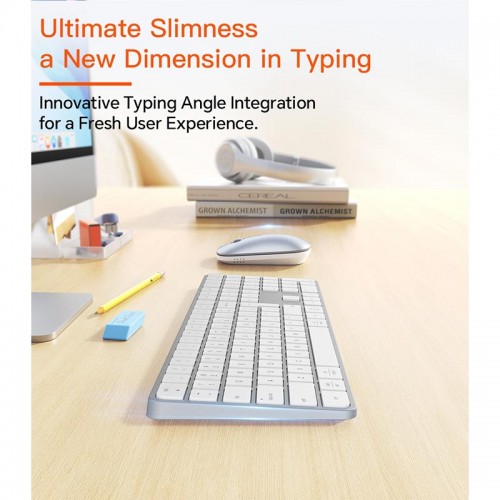 Набір Meetion Wireless Combo ikey C230 2-in-1 (keyboard+mouse) |BT/2.4G| (UA/ru/EN Layouts) silver