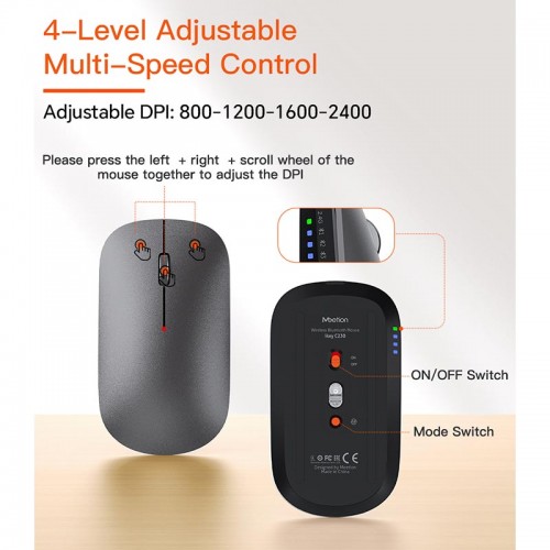 Набір Meetion Wireless Combo ikey C230 2-in-1 (keyboard+mouse) |BT/2.4G| (UA/ru/EN Layouts) silver