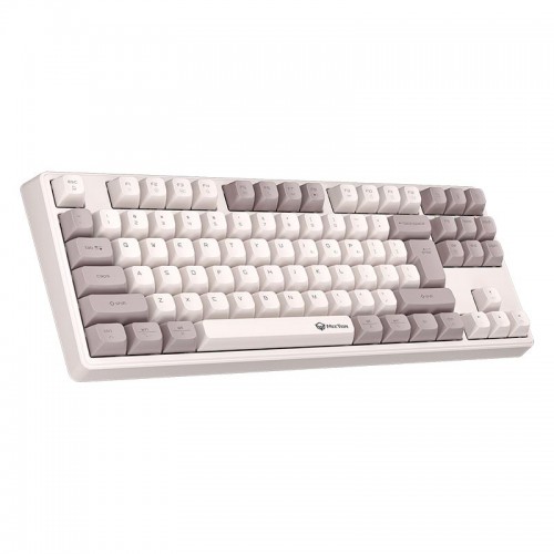 Игровая клавиатура Meetion Tri-Mode RGB с подсветкой, механическая клавиатура MK14 |BT5.0/2.4G/проводная| (раскладки UA/RU/EN) белая
