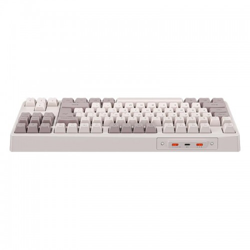 Игровая клавиатура Meetion Tri-Mode RGB с подсветкой, механическая клавиатура MK14 |BT5.0/2.4G/проводная| (раскладки UA/RU/EN) белая