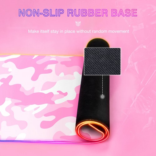 Килимок для мишки ONIKUMA Gaming Mouse Pad RGB MP005 |800*300*4MM| pink