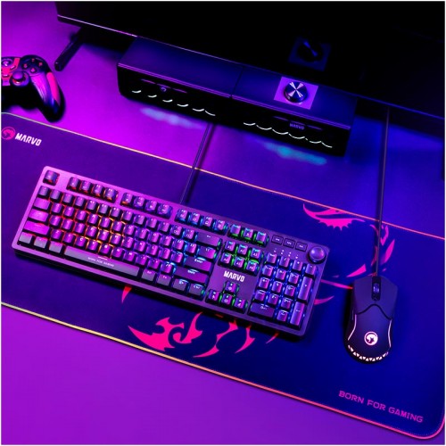 Килимок для миші MARVO MG011 RGB Gaming Mouse Pad |800x300x4mm| |4USB| black