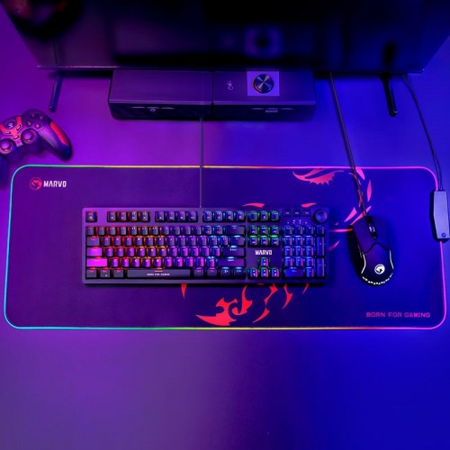 Килимок для миші MARVO MG011 RGB Gaming Mouse Pad |800x300x4mm| |4USB| black
