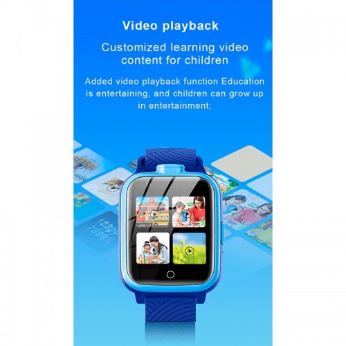 Дитячі смарт-годинник T13 (1.4", IP67, Dual Camera, 4G Video Call, LBS / GPS / WiFi) blue