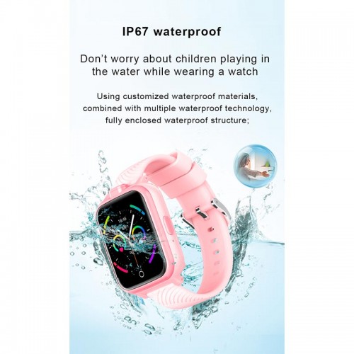 Дитячі смарт-годинник T13 (1.4", IP67, Dual Camera, 4G Video Call, LBS / GPS / WiFi) blue