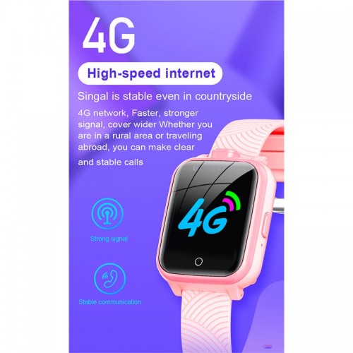 Дитячі смарт-годинник T13 (1.4", IP67, Dual Camera, 4G Video Call, LBS / GPS / WiFi) blue