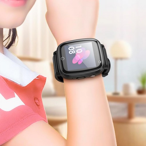 Дитячий смарт-годинник HOCO children watch з функцією дзвінків Y100 |дзвінки GSM, HD-камера, IP65| чорний