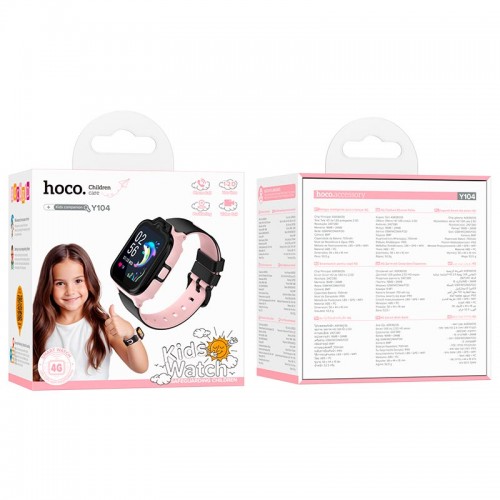 Дитячі смарт-годинник HOCO 4g children phone-watch Y104 |1.69", 4G video call, hd camera, GPS/WiFi| black