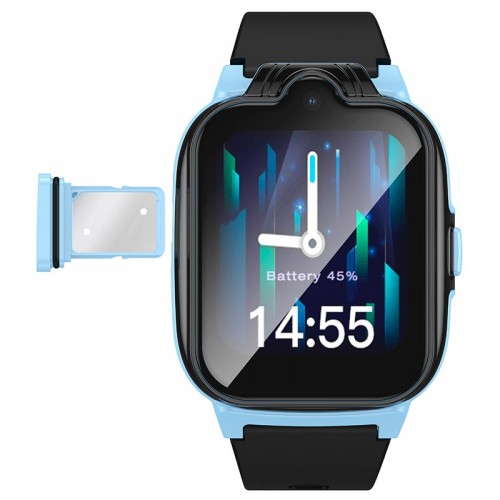 Дитячі смарт-годинник HOCO 4g children phone-watch Y104 |1.69", 4G video call, hd camera, GPS/WiFi| blue