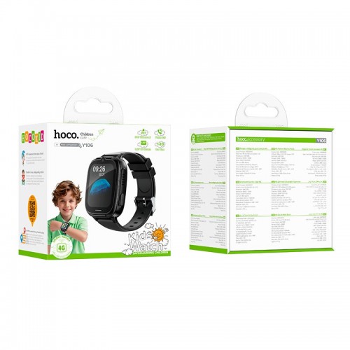 Дитячий смарт-годинник HOCO 4G children phone watch Y106 ipx7 |1.83" LCD, 4G Call, WiFi positionning| pink
